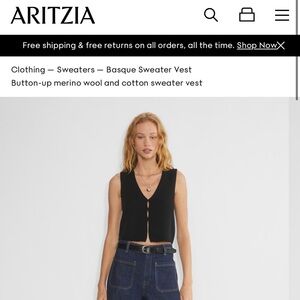 BRAND NEW aritzia wilfred sweater vest